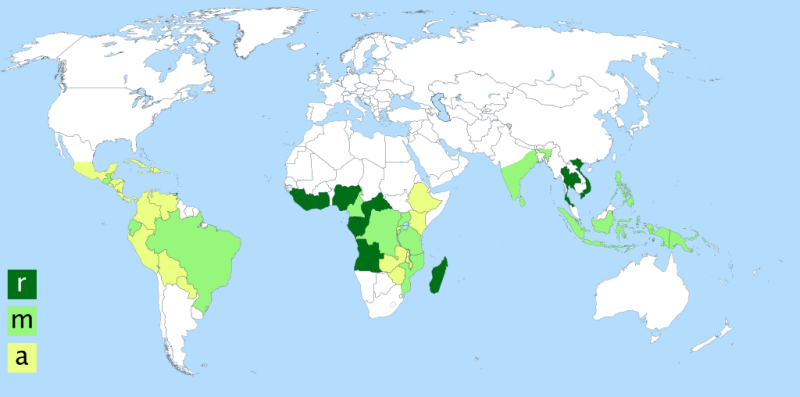 Répartition géographique des différentes cultures